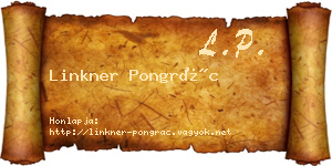 Linkner Pongrác névjegykártya